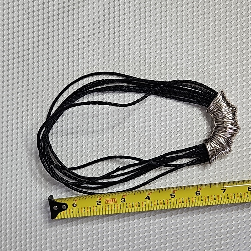 ISREAL  MODERNIST ROPE STERLING NECKLACE - Picture 7 of 8